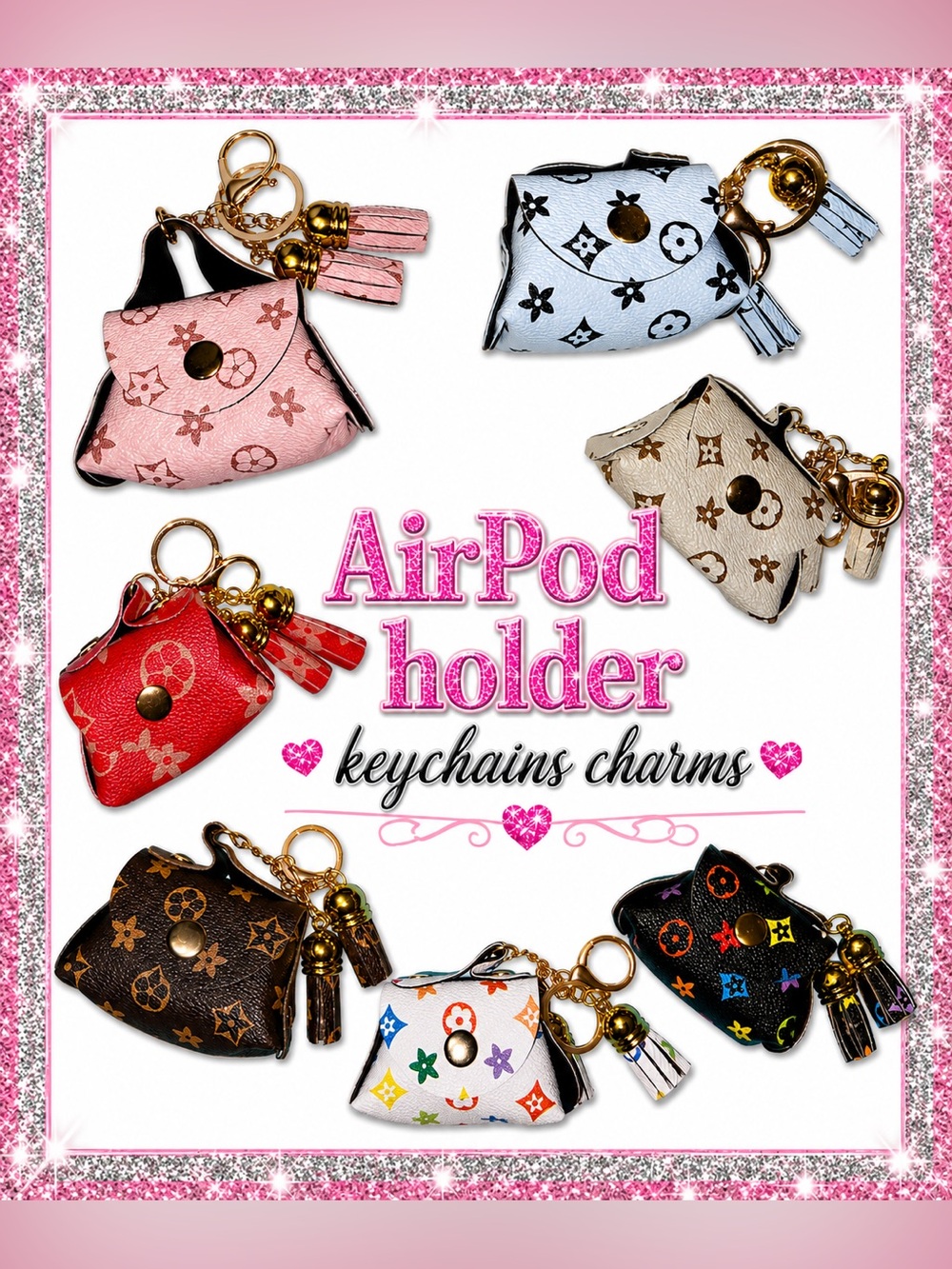 AirPod Holder Keychain Charm - Assorted Colors